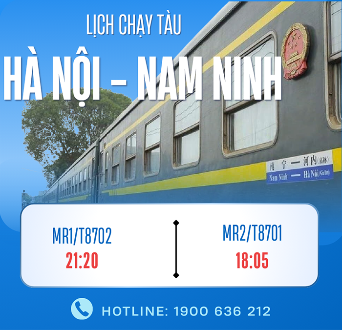 Lịch chạy tàu Hà Nội đi Nam Ninh Trung Quốc